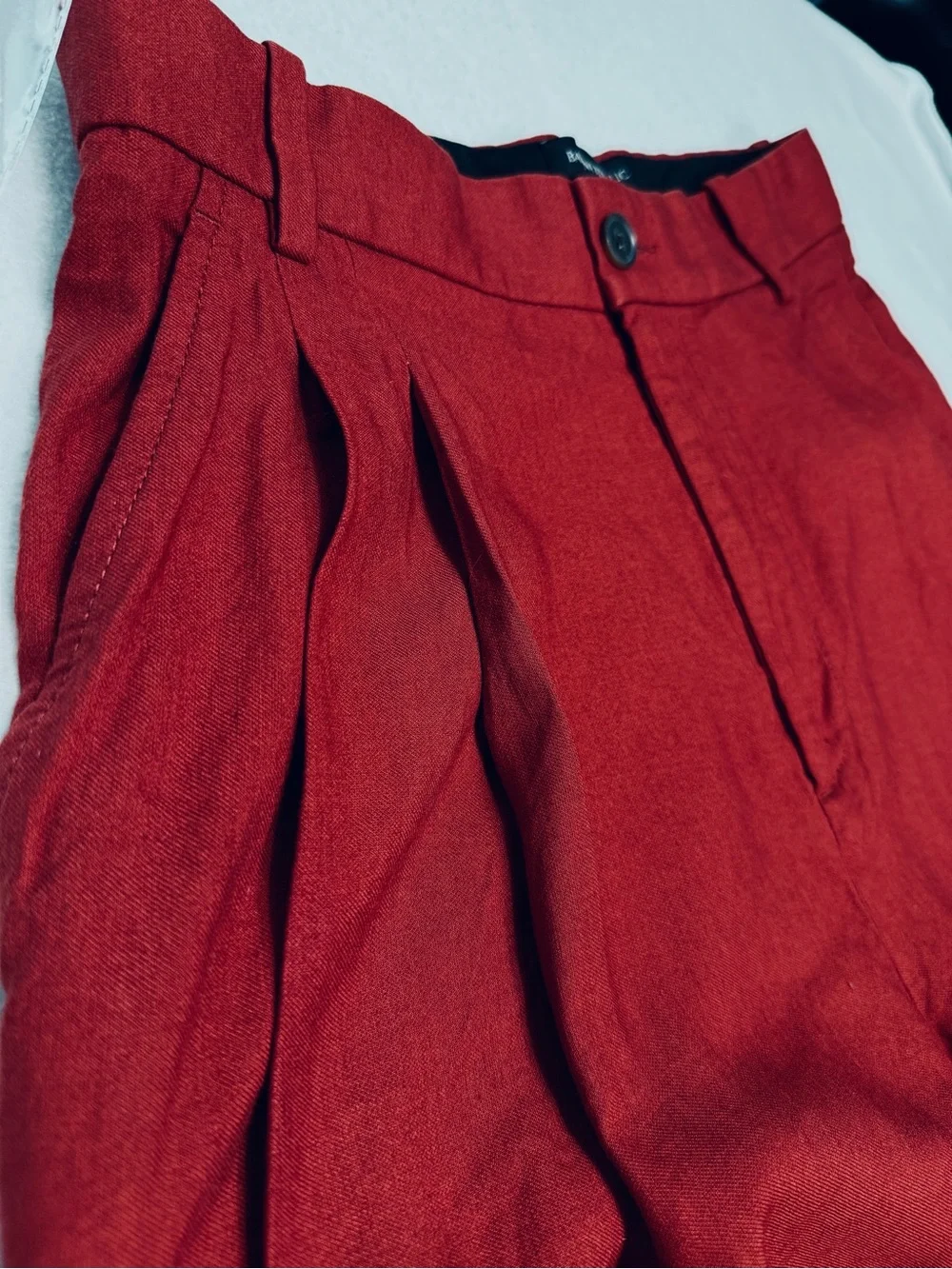 Banana Republic Wide-Leg High-Rise Dress Pants in Crimson Size 4 #2536